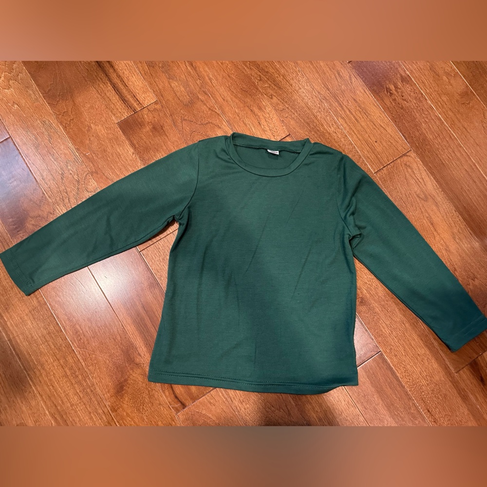 Green Long Sleeve Kids Tee